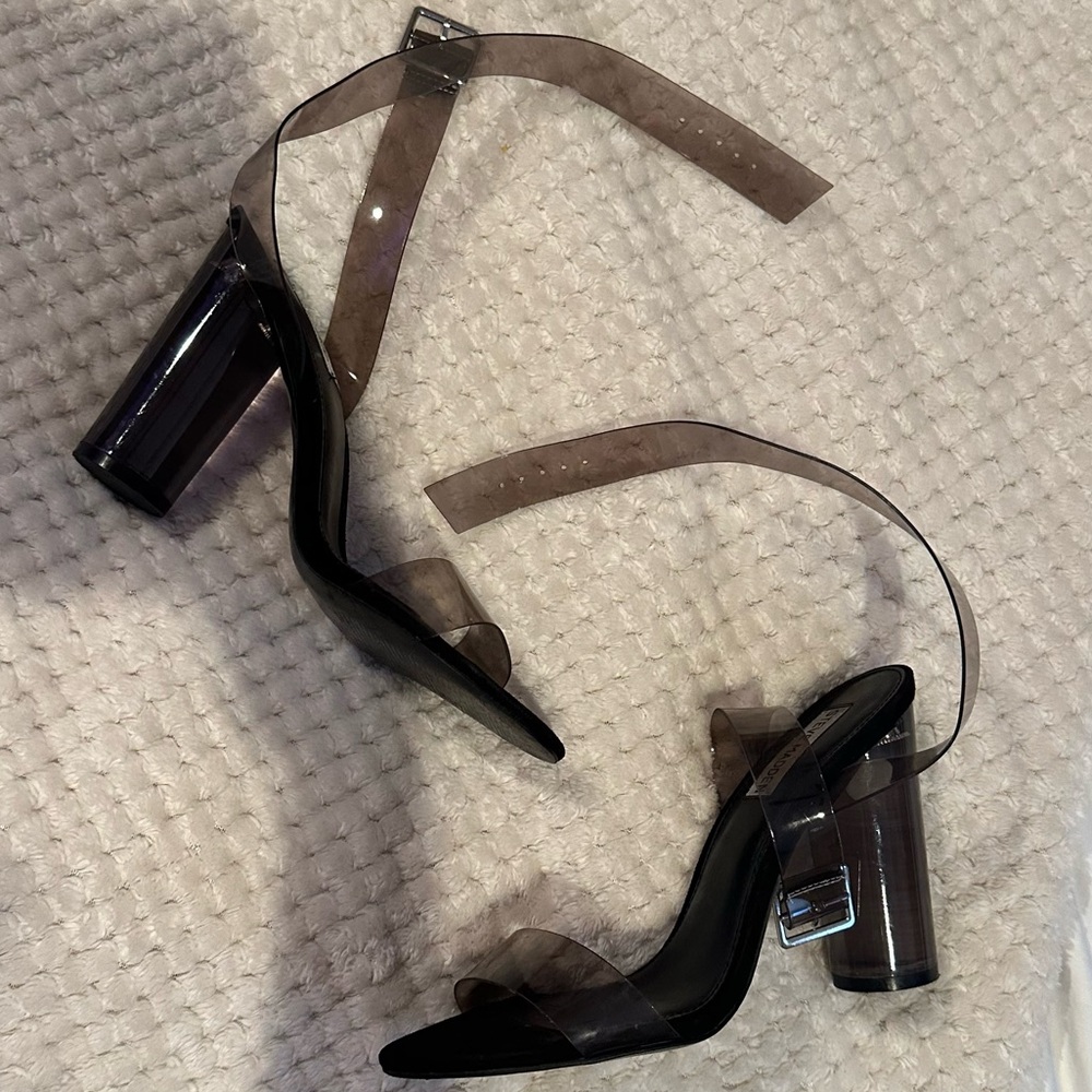 Steve Madden Black Transparent Heels
